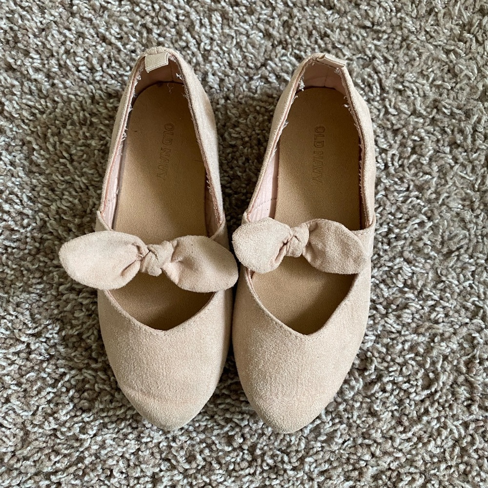 Old Navy Girls Blush Bow Flats